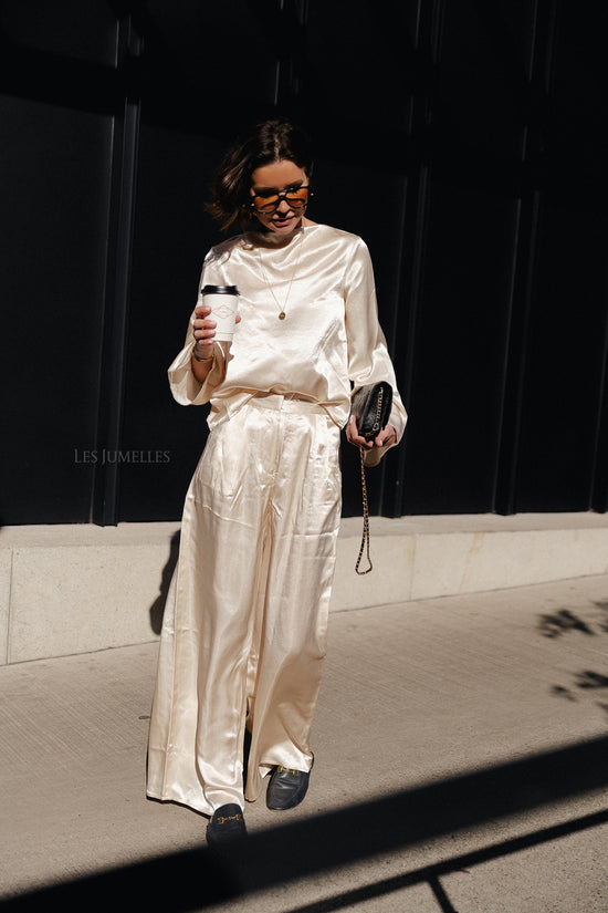 Les Jumelles SLFSelene HW Wide Pant Birch