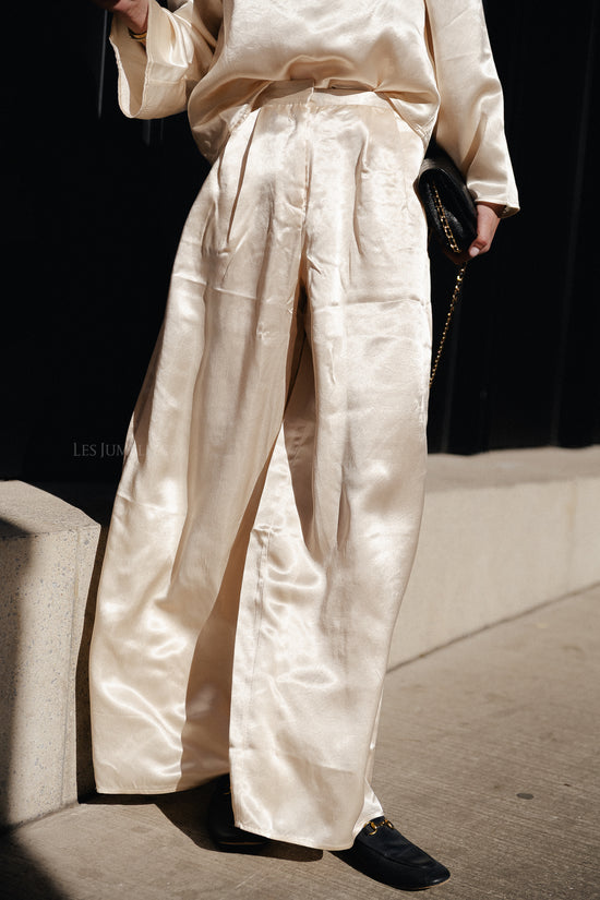 Les Jumelles SLFSelene HW Wide Pant Birch