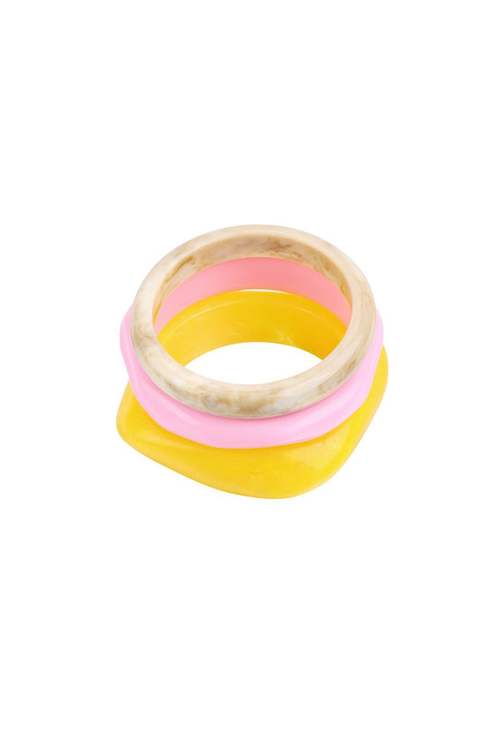 les jumelles Sunset bangles yellow
