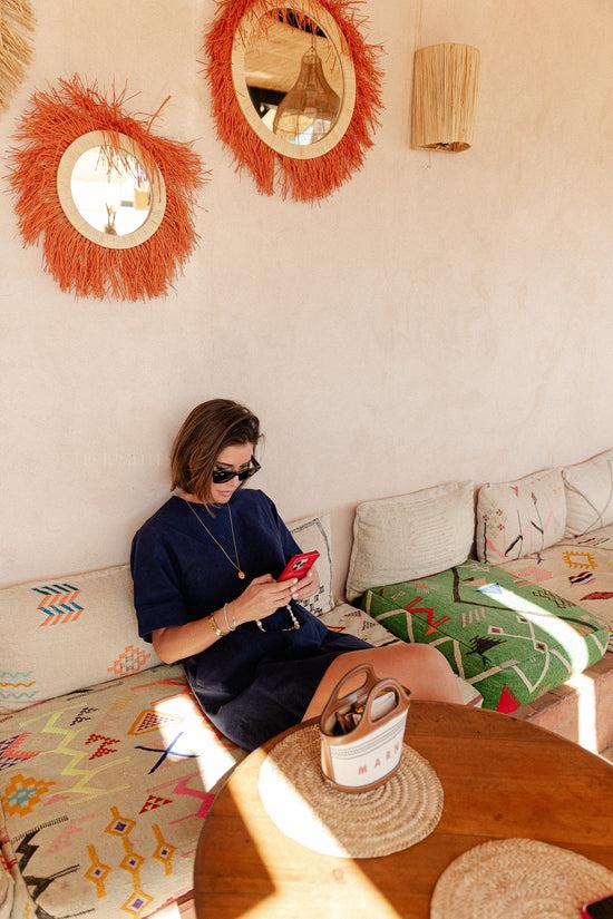 Les Jumelles Valerie Korte Jurk Marineblauw