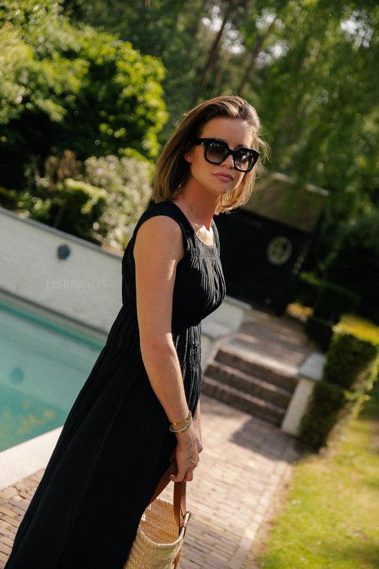 Les Jumelles VIFoxy O-hals Maxi-jurk Zwart