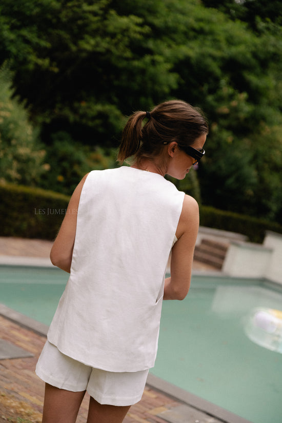 Les Jumelles Willow Vest Optic White