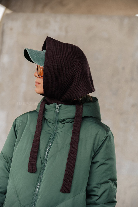 Les Jumelles Woona Hoofdsjaal Hot Fudge Bruin