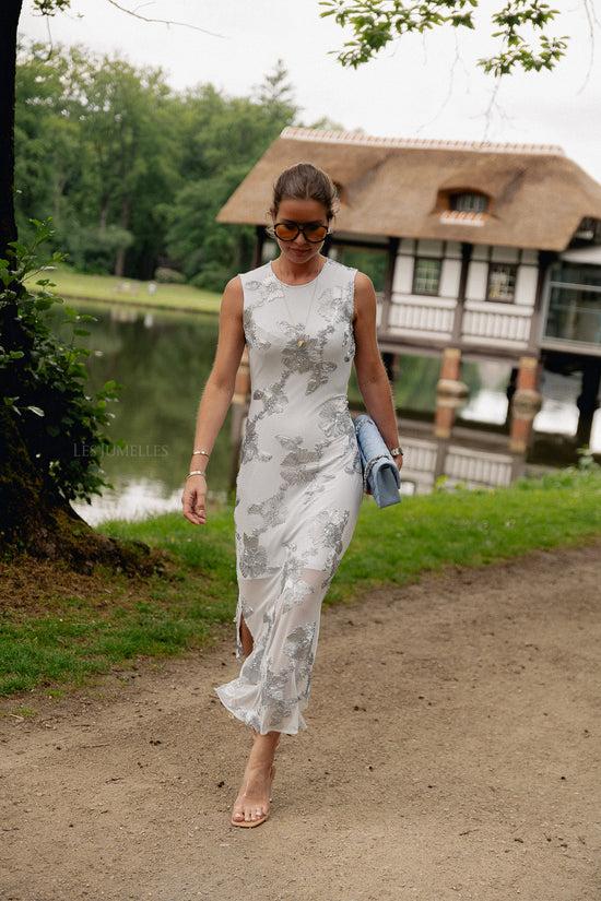 les jumelles YASFloree SL long dress halogen blue