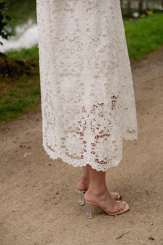 Les Jumelles YASMilvo 2/4 Lange Jurk Wit