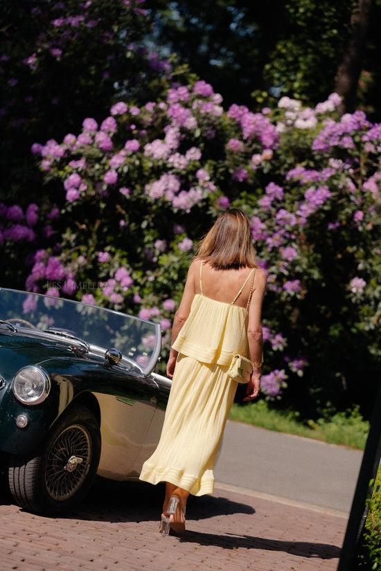 Les Jumelles YASRiva HW Midi-rok Vanille