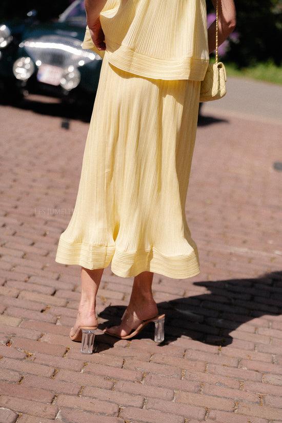 Les Jumelles YASRiva HW Midi-rok Vanille