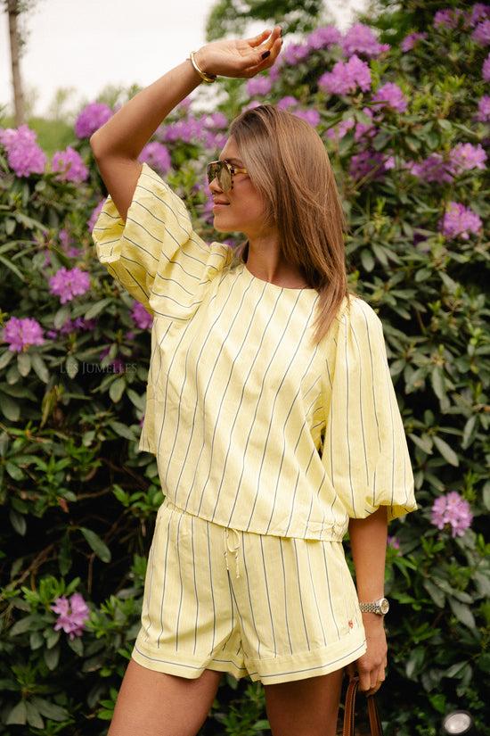 Les Jumelles Yessie Shorts Gele Streep