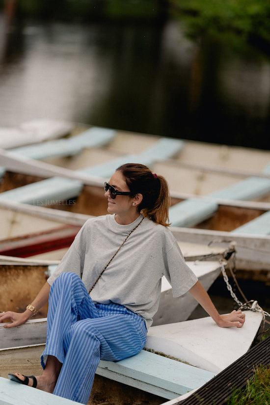 Les Jumelles Yve Broek Blauwe Streep