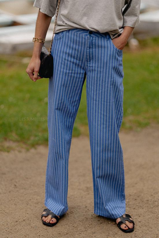 Les Jumelles Yve Broek Blauwe Streep