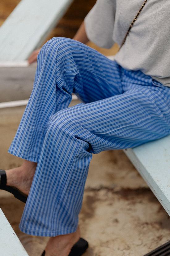 les jumelles Yve broek blauwe streep