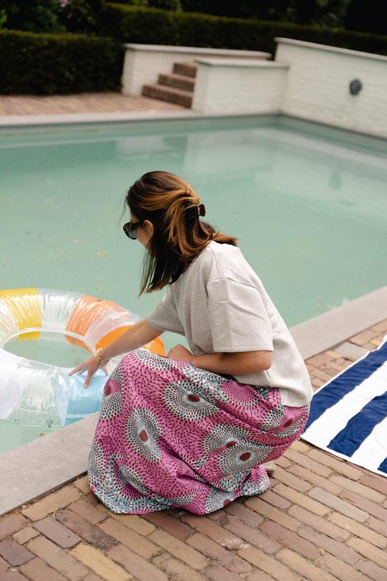 Les Jumelles OBJAndrea 2/4 T-shirt Light Grey Melange