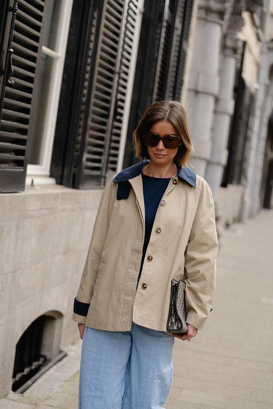 les jumelles OBJHarper LS trenchcoat twill/dark denim