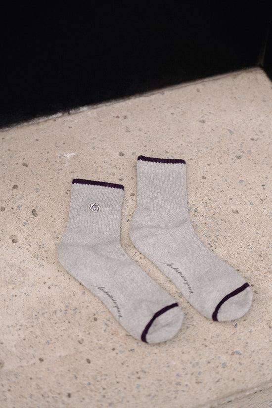 Les Jumelles Rose Cotta Short Sock Light Grey Melange