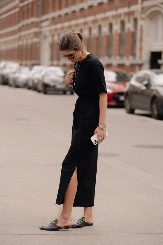 Les Jumelles SLFEssential SS Pocket Ankle Dress Black