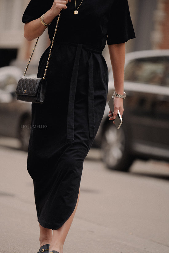 Les Jumelles SLFEssential SS Pocket Ankle Dress Black