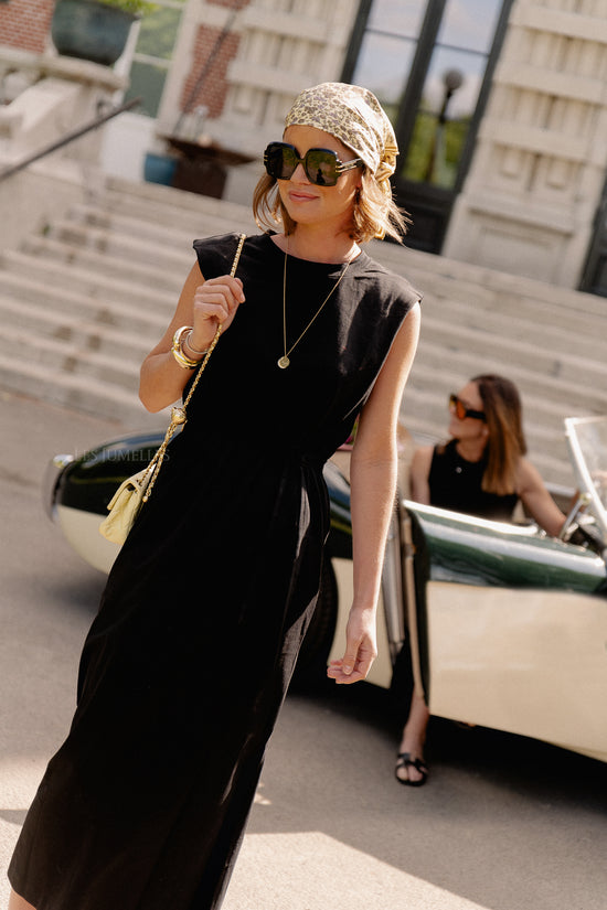 Les Jumelles SLFHalley Shoulderpad Ankle Dress Black