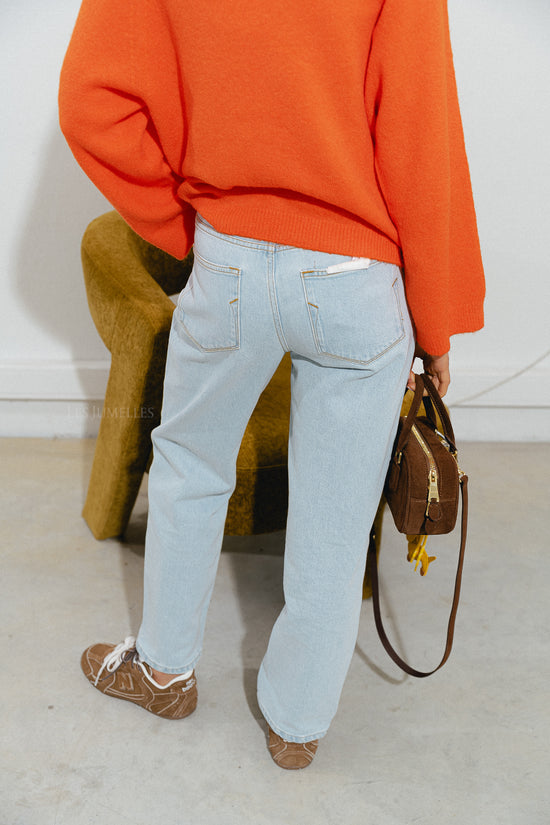 Les Jumelles SLFKate-Alice Rechte Jeans Hemelsblauw