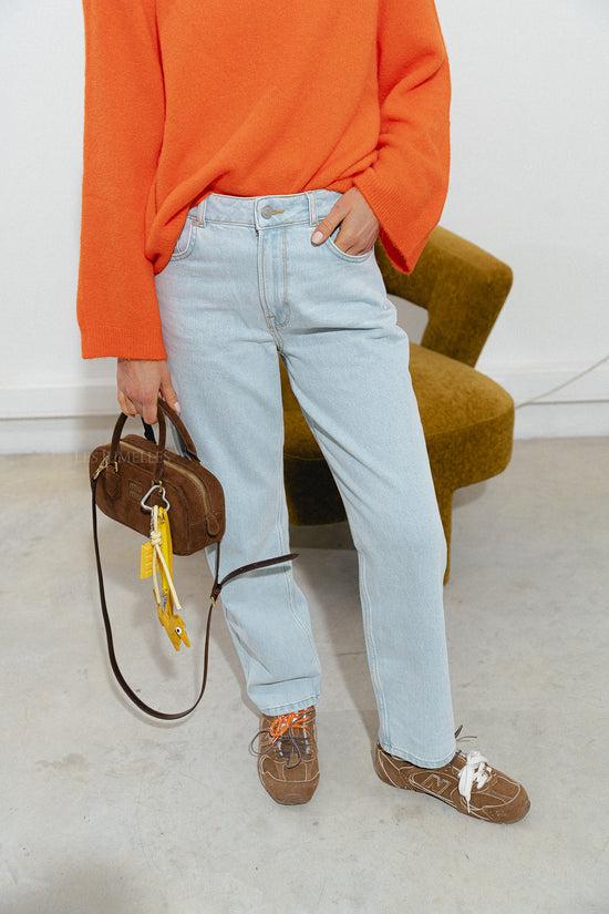 les jumelles SLFKate-Alice rechte jeans hemelsblauw