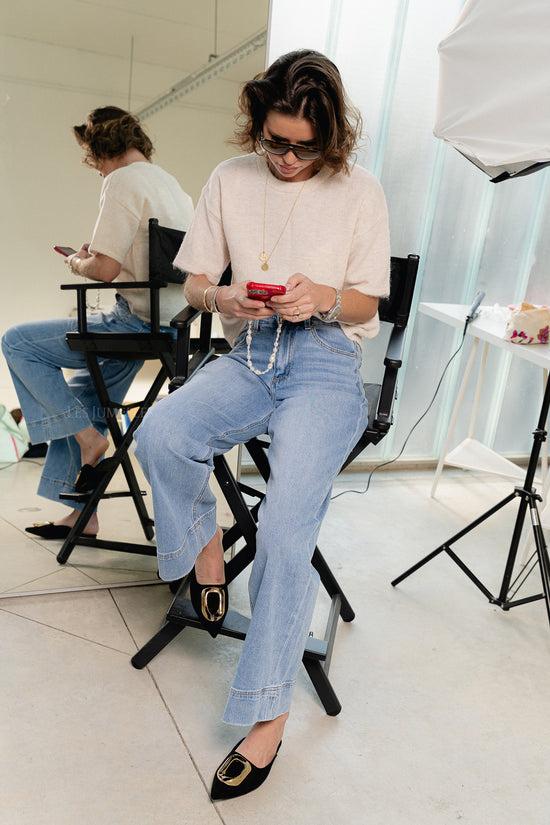 Les Jumelles SLFMaline-Liliana 2/4 Knit O-neck Birch