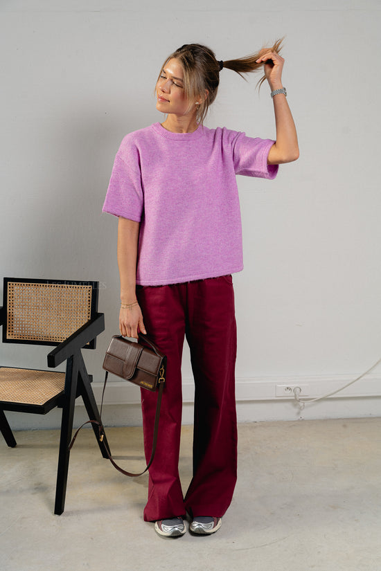 Les Jumelles SLFMaline-Liliana 2/4 Knit O-neck First Bloom