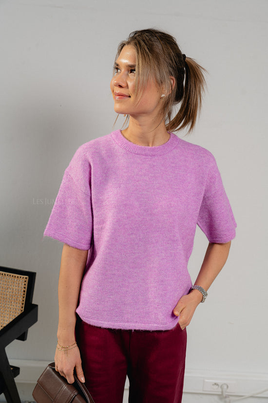 Les Jumelles SLFMaline-Liliana 2/4 Knit O-neck First Bloom