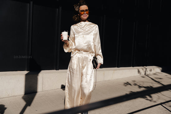 Les Jumelles SLFSelene LS Draped Neckline Top Birch