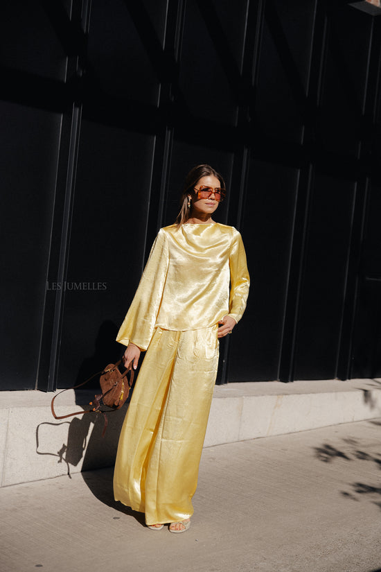 Les Jumelles SLFSelene LS Draped Neckline Top Sundress