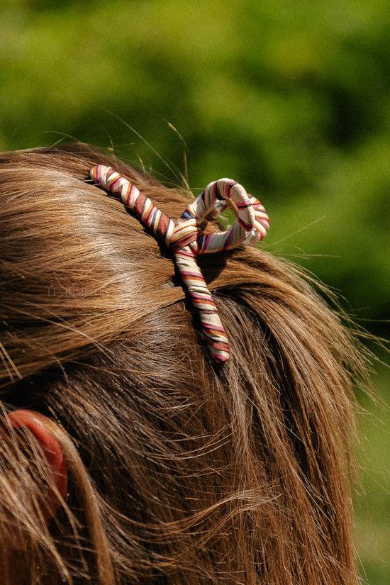 les jumelles Strepen celabrina haarklem multi kleur