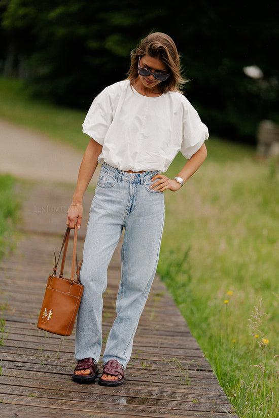 Les Jumelles VIBaluni O-hals SS Volume Top Sneeuwwit