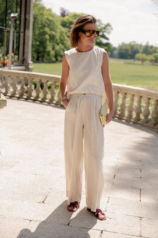 Les Jumelles VIEtni O-hals Korte Top Superlicht Melange