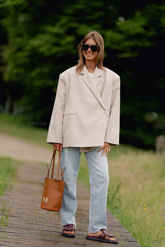 Les Jumelles VIKelly HW Straight Jeans Light Blue Denim Wash