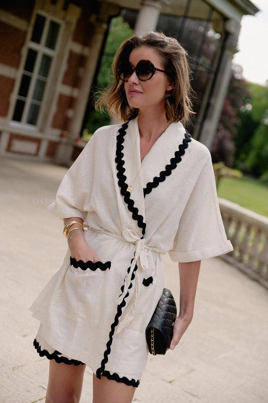 Les Jumelles VIManda Wavy 2/4 Kimono Birch/black Beauty