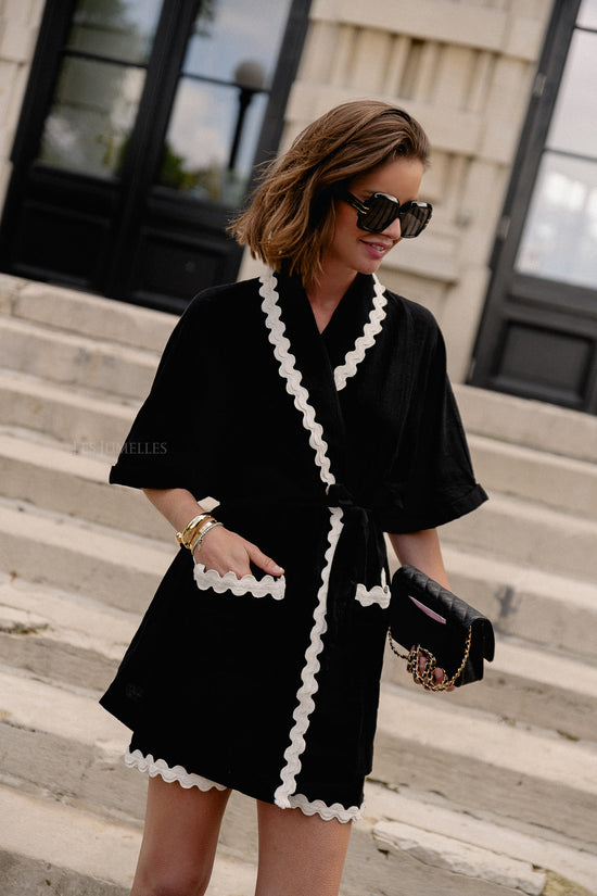 Les Jumelles VIManda Wavy 2/4 Kimono Black Beauty/birch