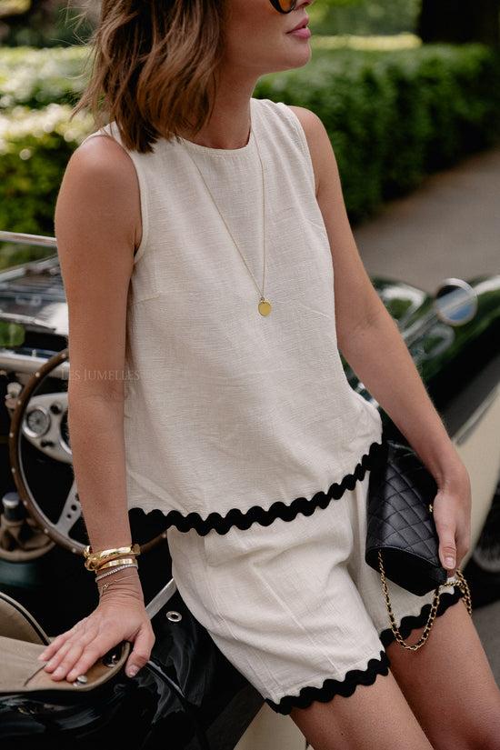 les jumelles VIManda wavy shorts birch/black beauty