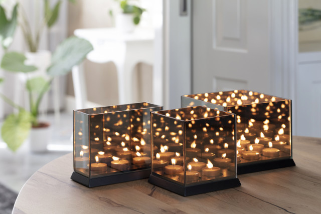 lifa living Candle Light Mirror Glass