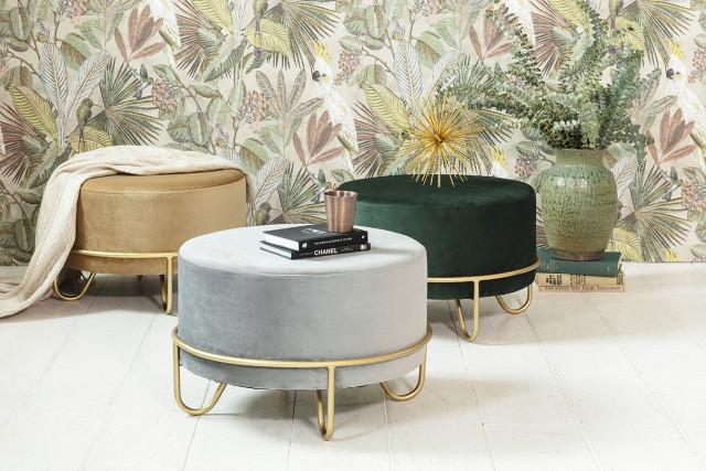 lifa living Velvet poef Daisy Lifa Living