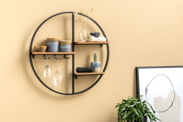 lifa living Wandrek met glazenhouder Rioja