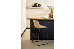 Light & Living Barkruk 47x46x99 Cm JEDDO Bouclé Licht Karamel-zwart