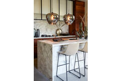 Light & Living Barkruk 47x46x99 Cm JEDDO Bouclé Licht Karamel-zwart