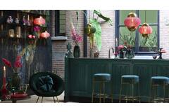 Light & Living Barkruk Ø41x67 Cm LOKVA Emerald-groen+goud