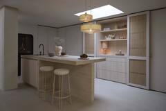 Light & Living Barkruk Ø41x73 Cm ALICE Bouclé Crème+crème