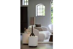 light & living Bijzettafel 37x34x45 cm SEDDON crème+hout bruin