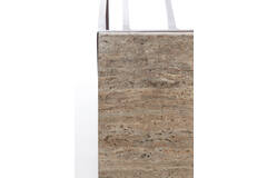 Light & Living Bijzettafel 41x31x66 Cm ROSHAN Travertin Bruin+donker Bruin