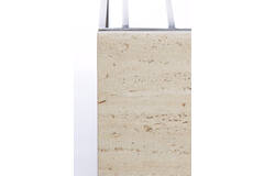 Light & Living Bijzettafel 41x31x66 Cm ROSHAN Travertin Zand+antiek Brons