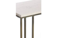 Light & Living Bijzettafel 41x31x66 Cm ROSHAN Travertin Zand+antiek Brons