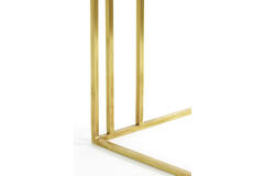 Light & Living Bijzettafel 41x31x66 Cm ROSHAN Wit Marmer+antiek Brons