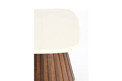 Light & Living Bijzettafel 45x45x40 Cm OKATO Crème+hout Bruin