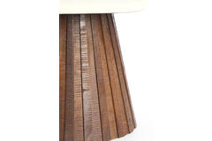 Light & Living Bijzettafel 45x45x40 Cm OKATO Crème+hout Bruin