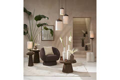 Light & Living Bijzettafel 45x45x59 Cm DEGO Mat Donker Bruin